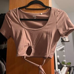 Brown Pacsun Crop Top Size Small
